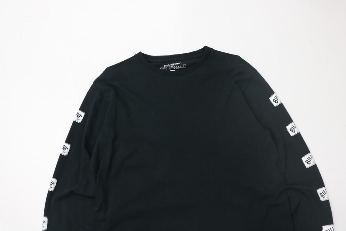 Billabong 빌라봉 사이드 로고 테이핑 블랙 롱슬리브 티셔츠 (M) 상품이미지3