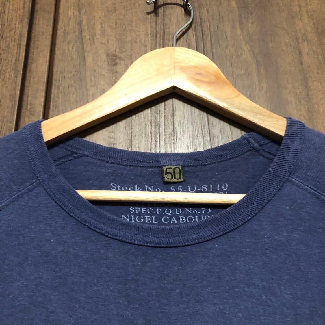 NIGEL CABOURN 포켓 반팔 티셔츠 네이비 상품이미지3