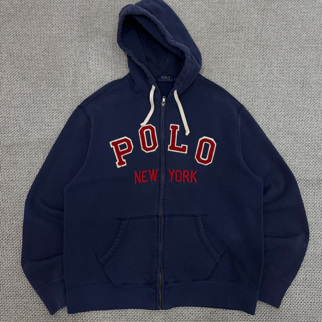 Polo Ralph Lauren 뉴욕 스펠로고 네이비 후드 집업 상품이미지1