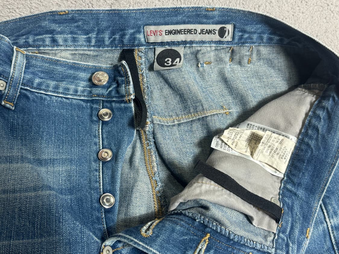 리바이스 엔지니어드 진 10주년 한정판 신치백 연청 데님 청바지 상품이미지9