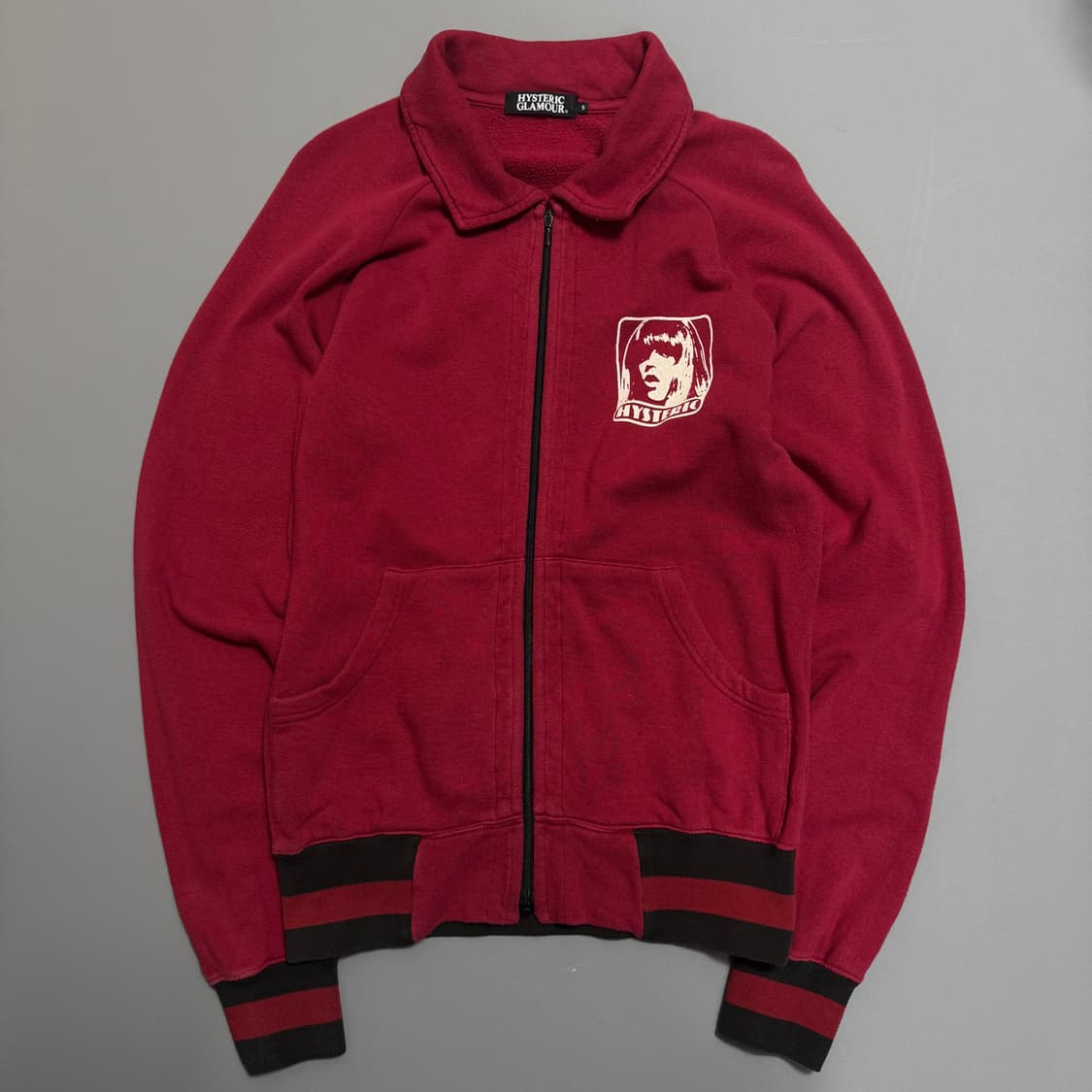 히스테릭글래머 레드컬러 히스테릭걸 박스 로고 코튼 스웨트 집업 자켓 상품이미지9