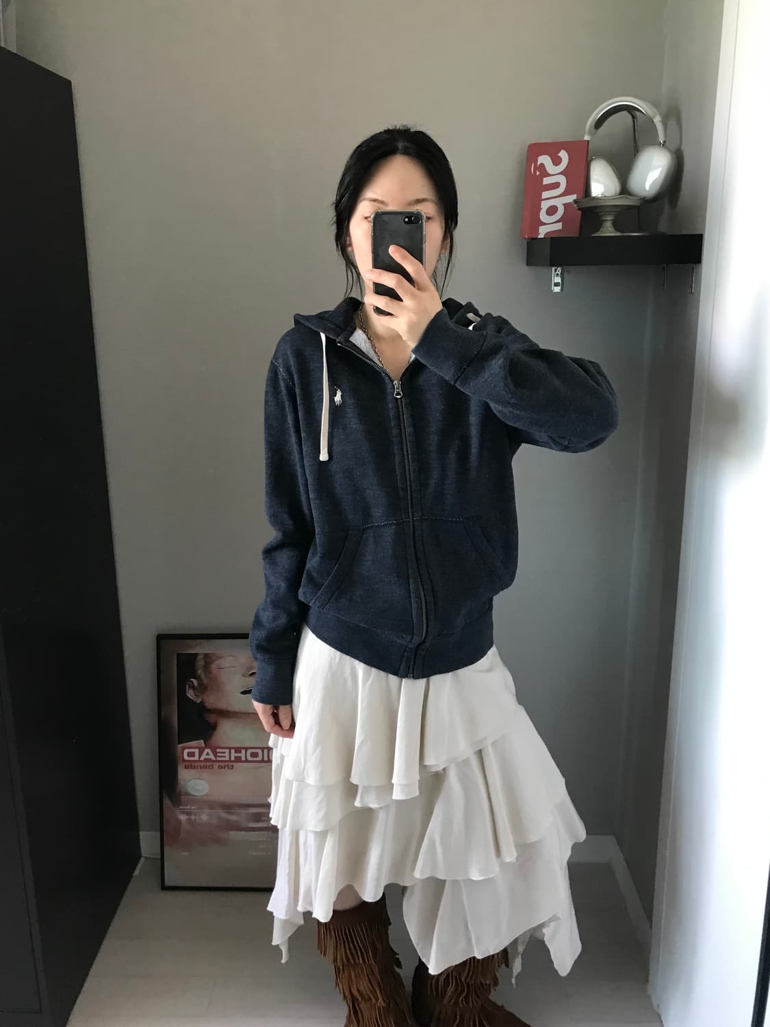 폴로 랄프로렌 포니 로고 피그먼트 써멀 후드집업 상품이미지1