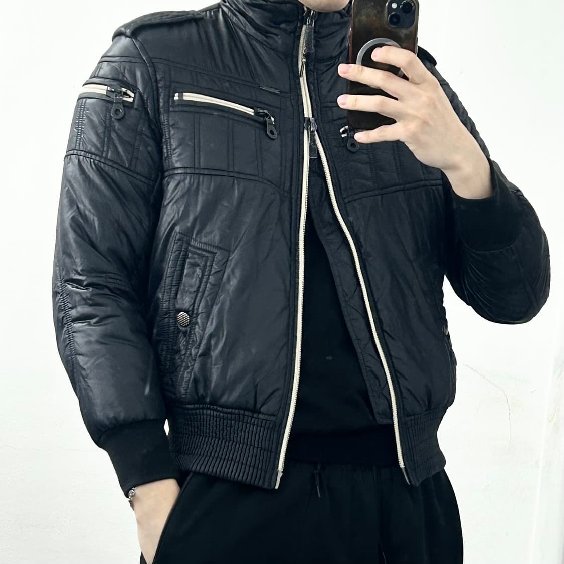 디젤 투웨이 바이커 패딩 상품이미지2