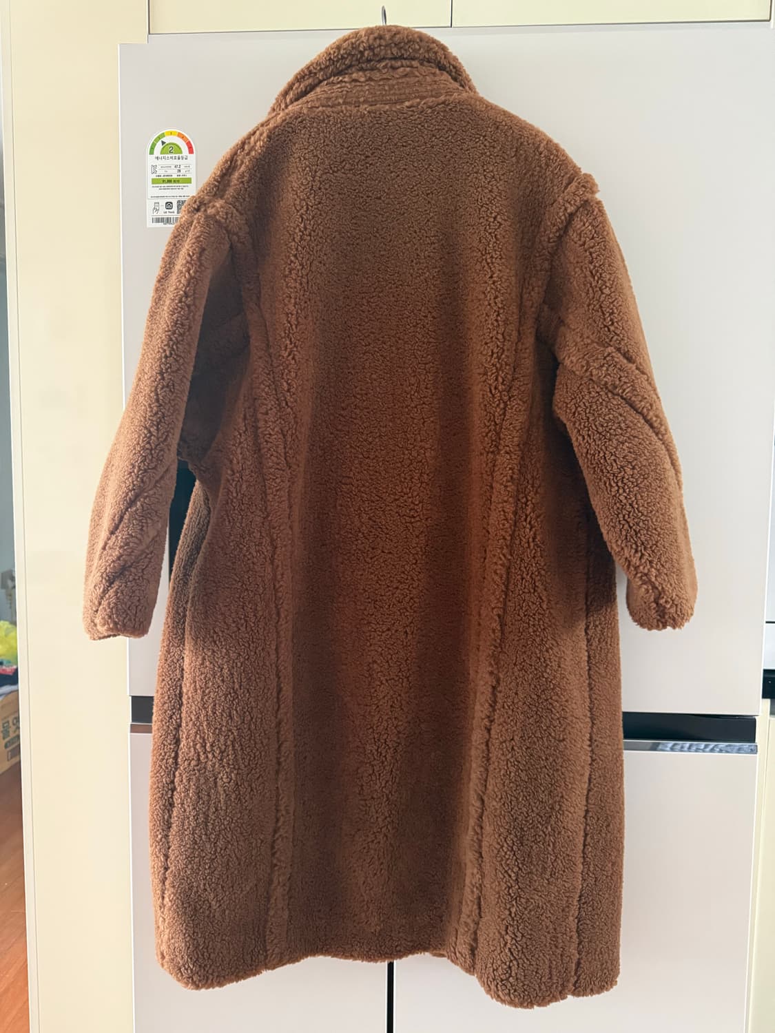 셀렉티즘 테디베어 롱코트 브라운 고급버전 66-77 상품이미지3