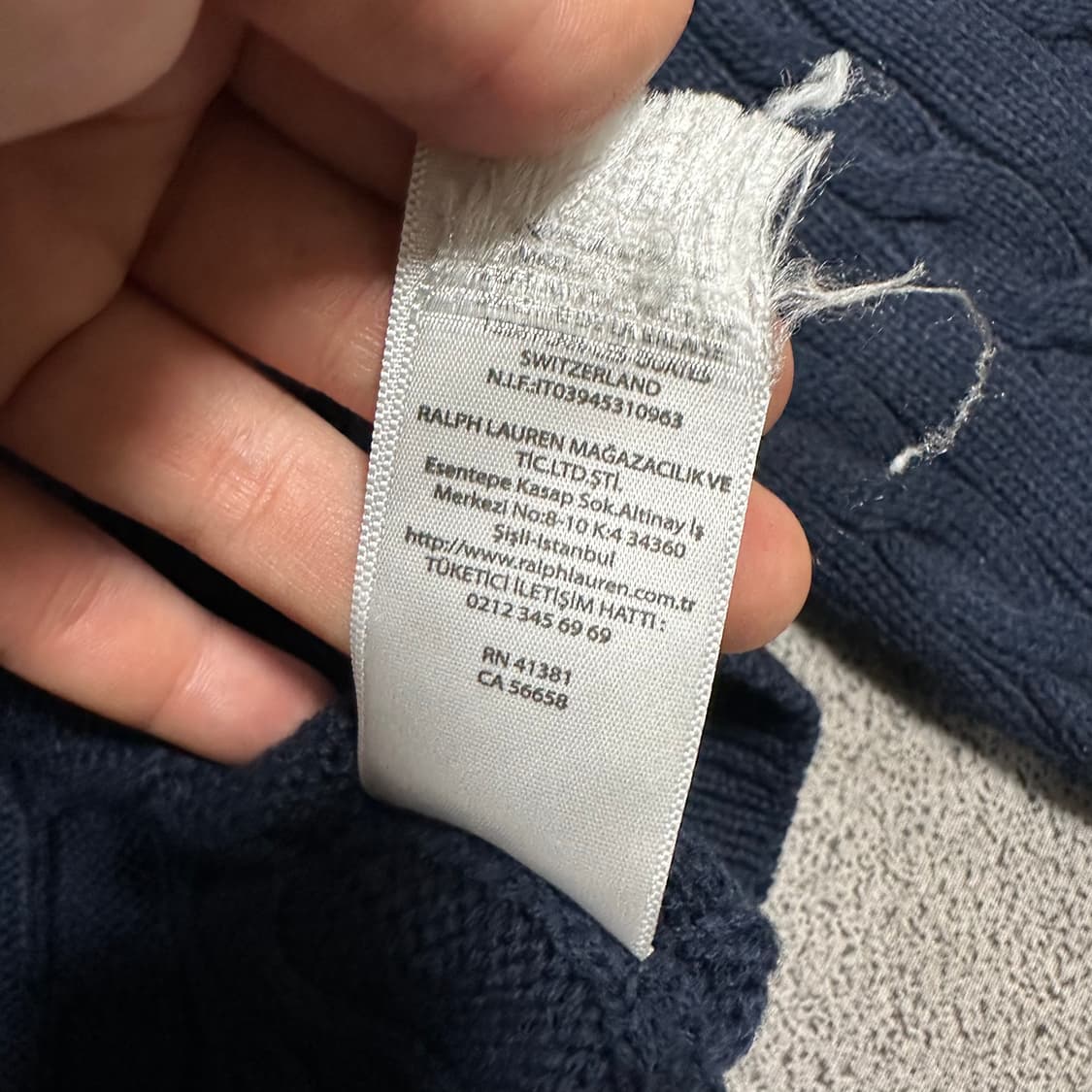 ✨ (바배) 폴로 랄프로렌 케이블 꽈배기 니트 하프 집업  상품이미지4