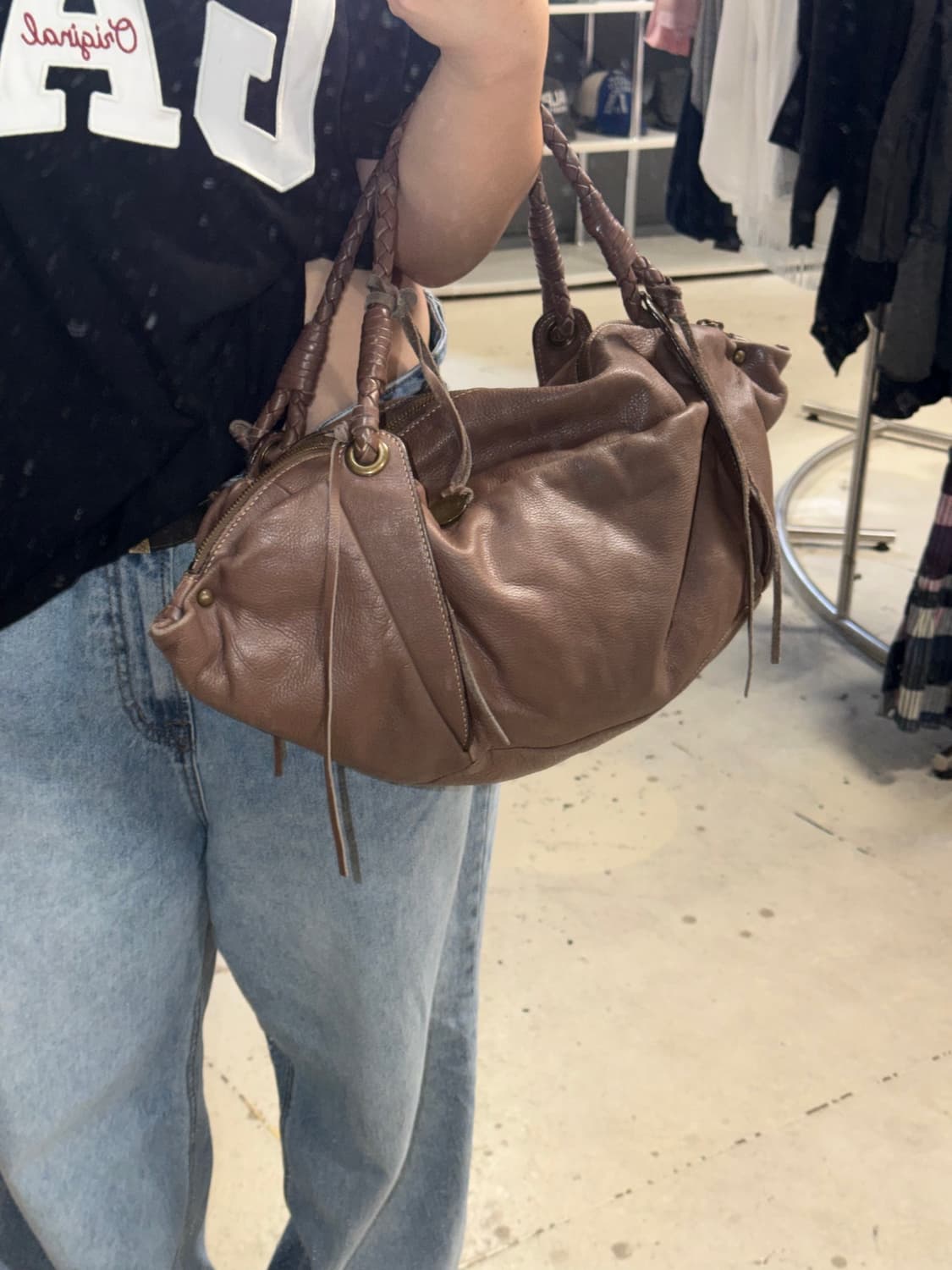 Braided detail slouch shoulder bag 상품이미지8
