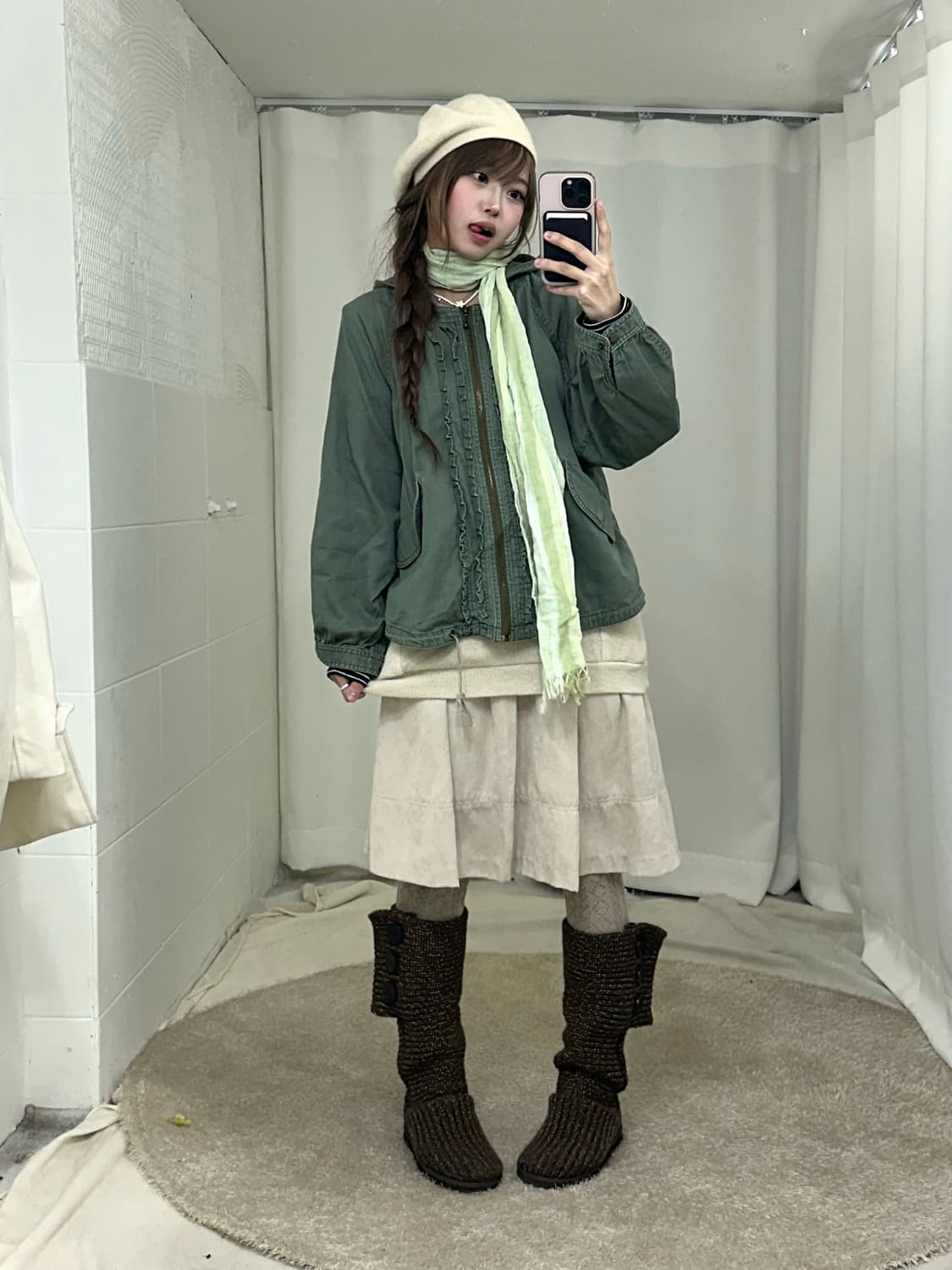 바닐라 민트 모리걸 니혼진 아이보리 코디세트 상품이미지2