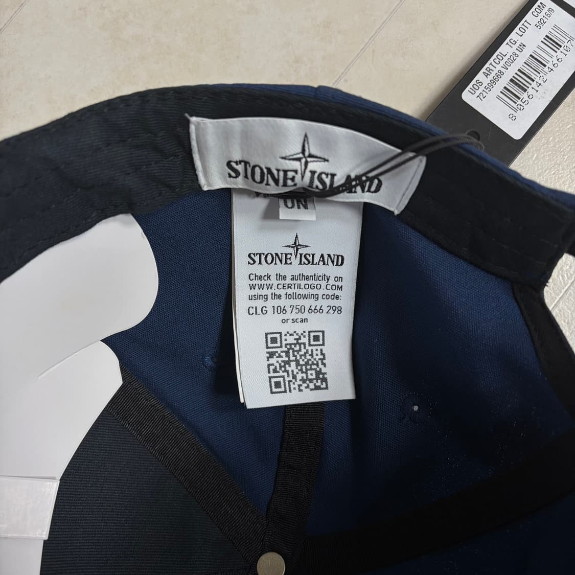 [새상품]스톤아일랜드 자수 로고 볼캡 블루네이비 상품이미지3