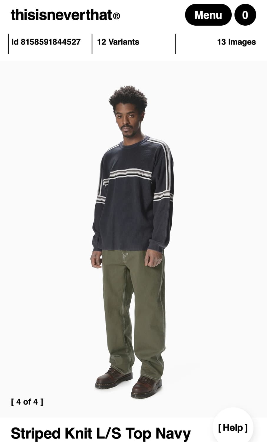 디스이즈네버댓) Striped Knit L/S Top NA M 상품이미지3