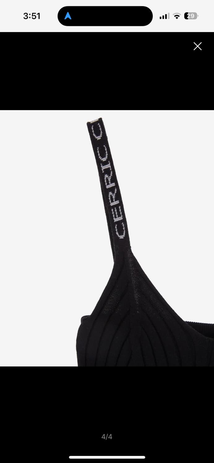 세릭 JACQUARD 스트랩 슬리브리스 블랙 상품이미지4