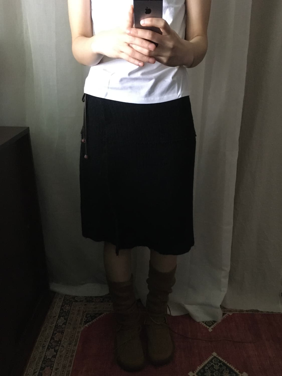 45rpm wool 와인딩 스커트 상품이미지2