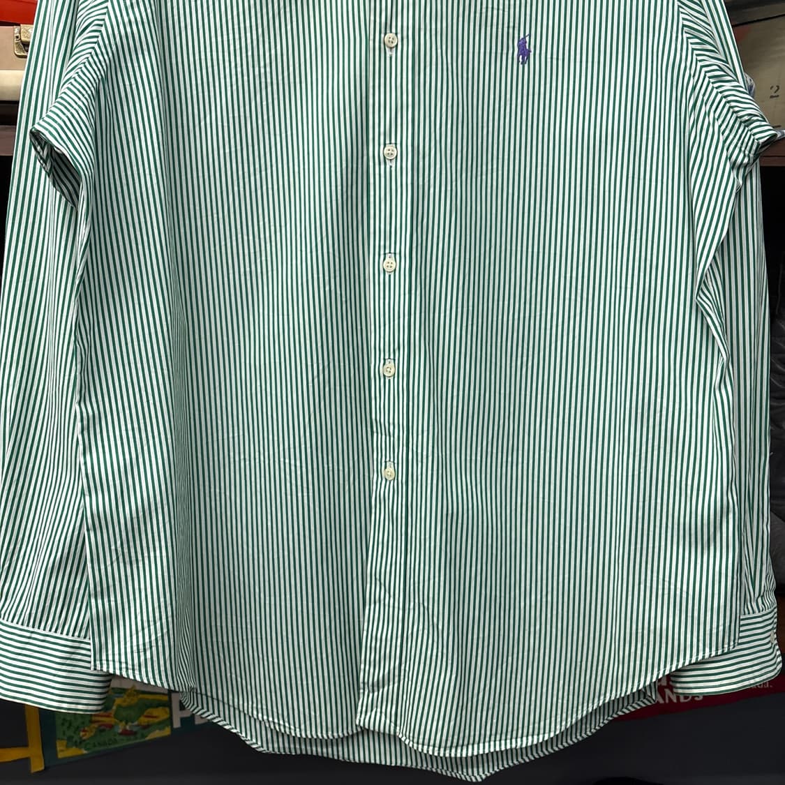 00s 폴로 랄프로렌 클래식 스트라이프 버튼다운셔츠 그린 N1162 상품이미지4