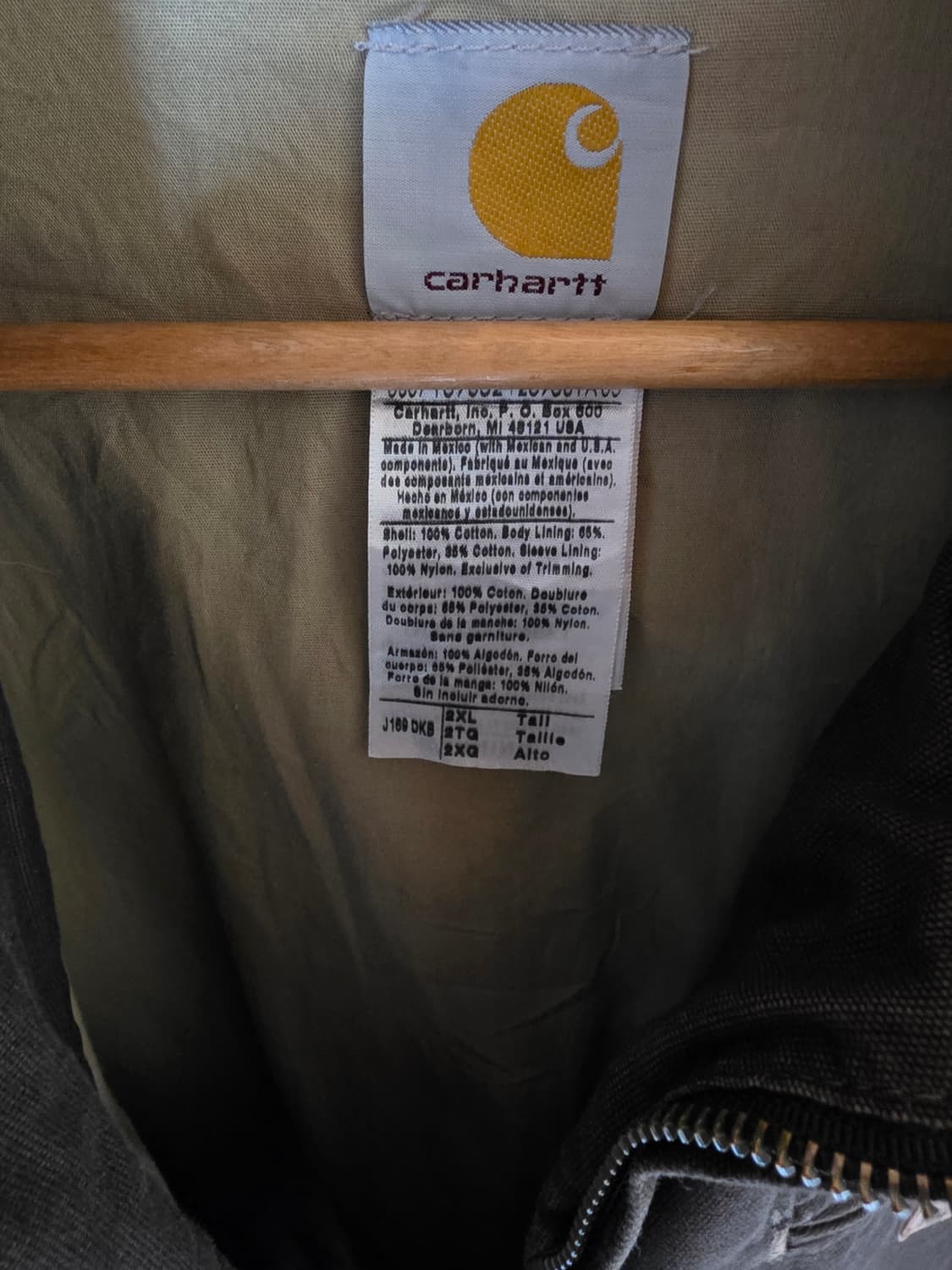 칼하트 j169 디트로이트 워크자켓 2xl 상품이미지3