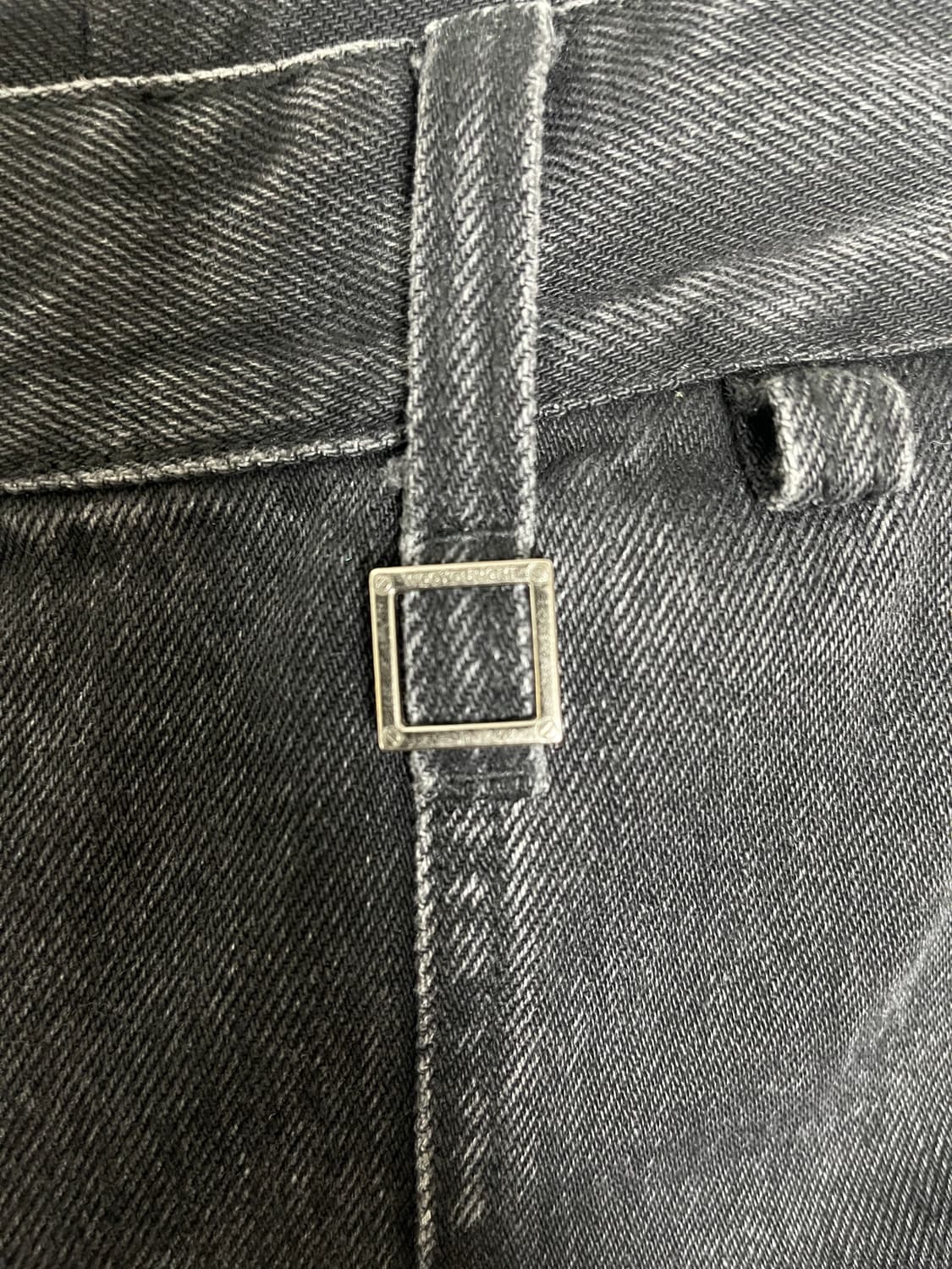 우영미 와이드 데님 카고 팬츠 블랙  48 상품이미지4