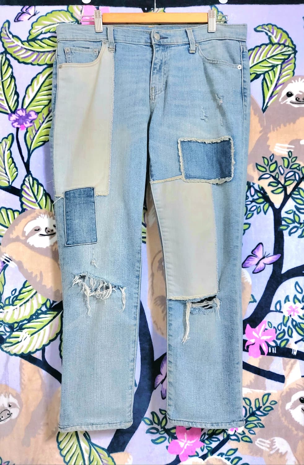 ♤필독♤ 갭 패치워크 데님 팬츠 상품이미지1