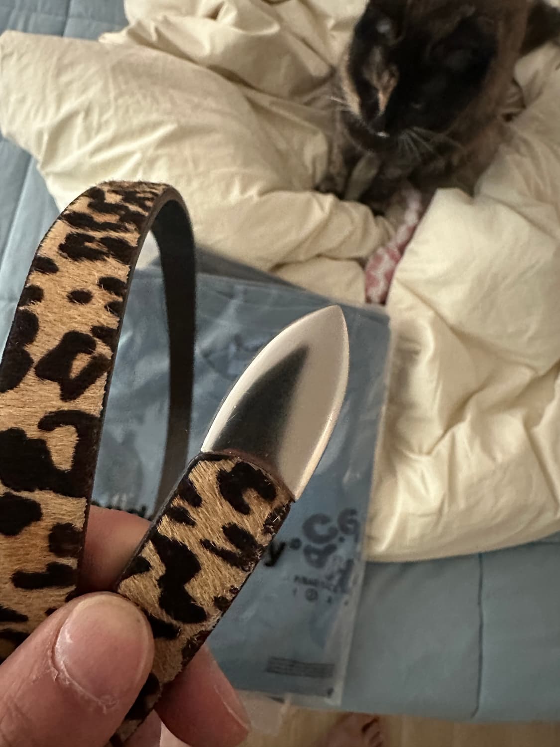 랜아카이브 위스턴 레오파드 벨트 새상품 상품이미지3