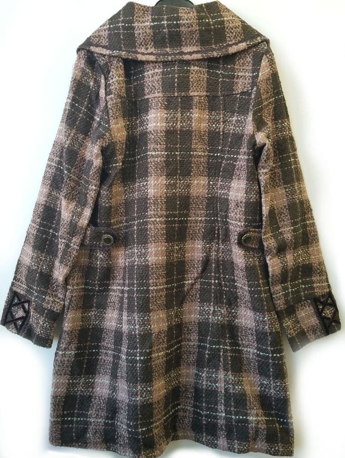 엑시즈팜 딸기초코 체크 코트 히메갸루 라떼갸루 빈티지 상품이미지2