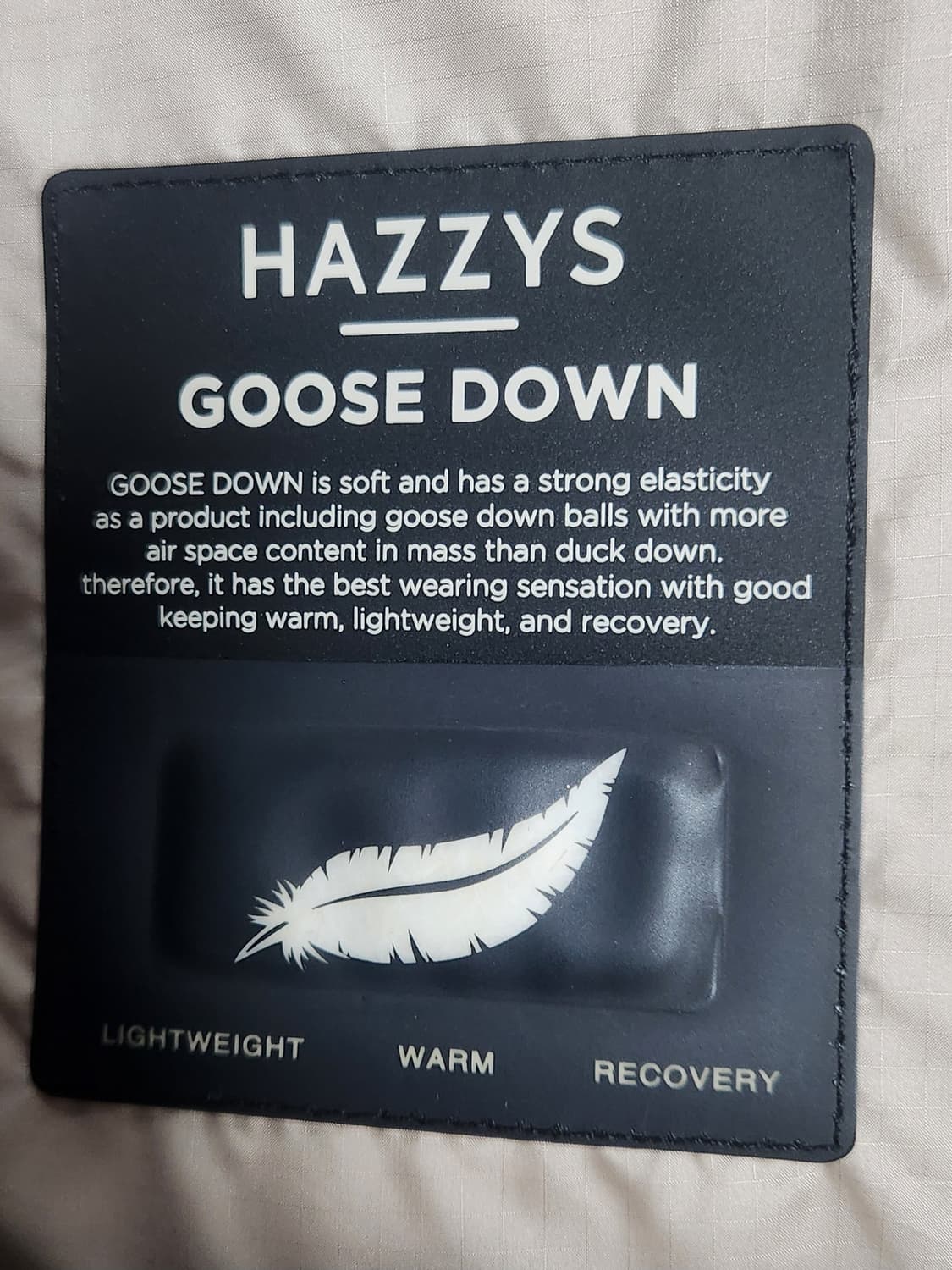 헤지스남성  베이지 후드탈착 구스다운 패딩 점퍼 95 23SS 상품이미지5