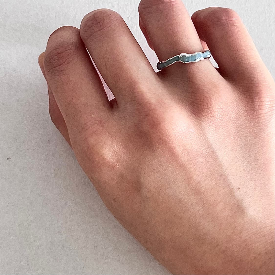 블루 웨이브 반지 상품이미지5