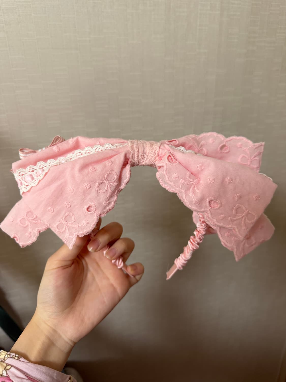 핑크 레이스 헤도레 카츄샤 로리타 러블리 상품이미지1