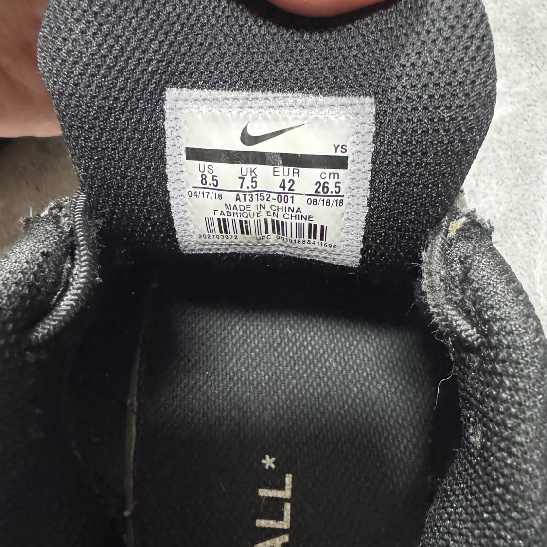 나이키 x A-COLD-WALL* 줌 보메로 5 블랙 상품이미지6