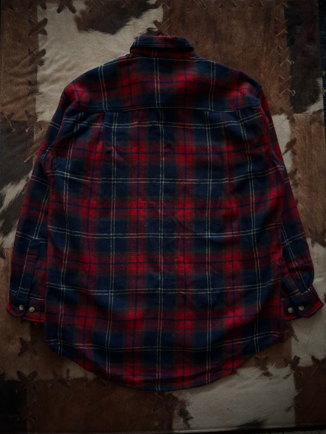 Budweiser rayon wool Flannel check shirt 상품이미지2