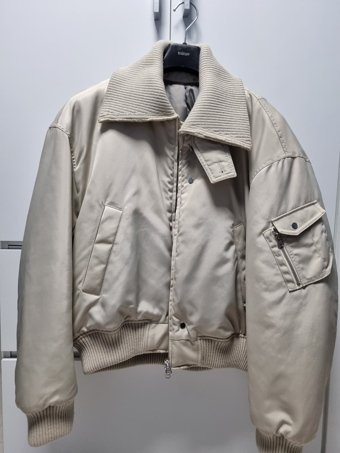 엘무드 니트 컴바인 자켓 상품이미지1