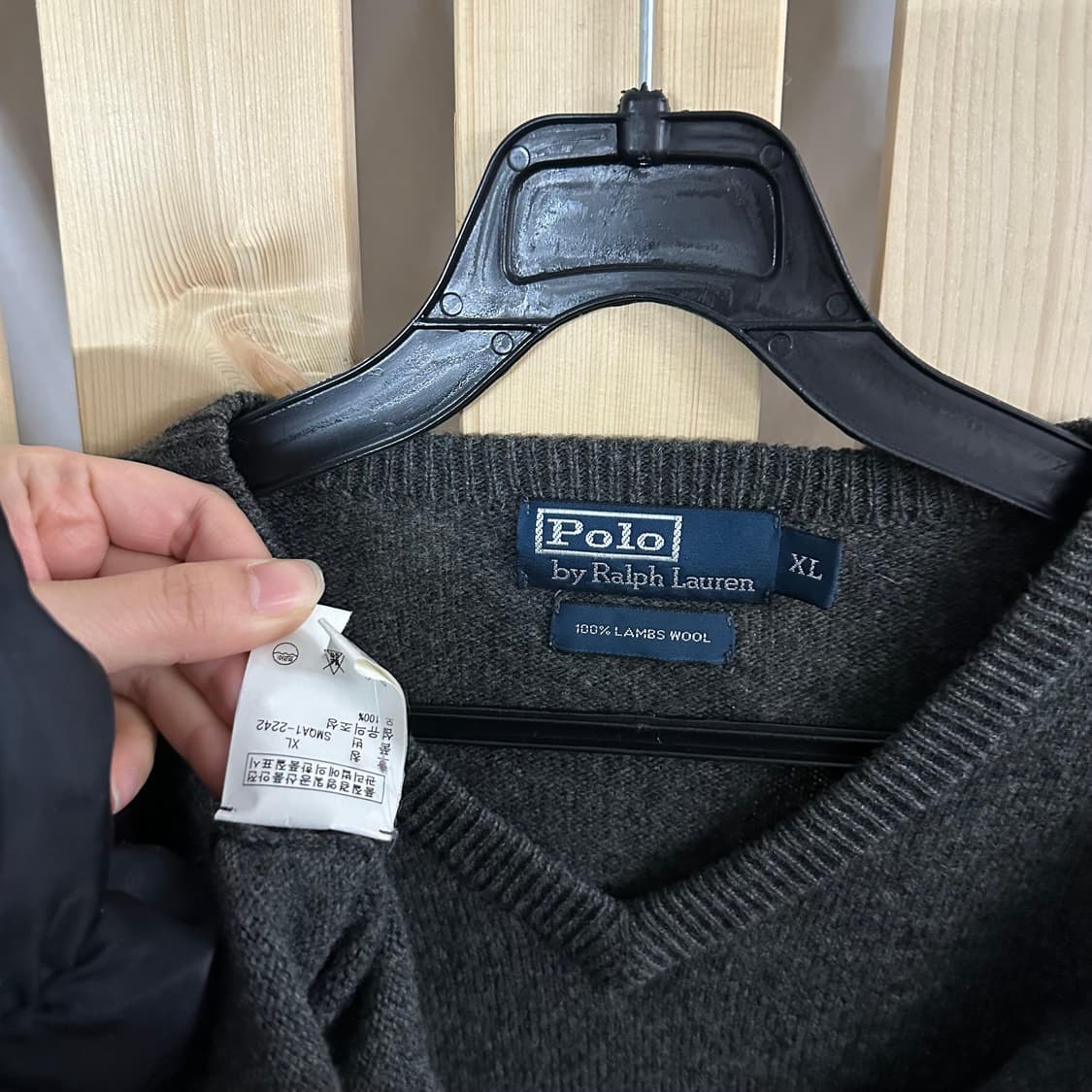 (XL) 폴로 랄프로렌 브이넥 차콜 브이넥 니트 상품이미지6