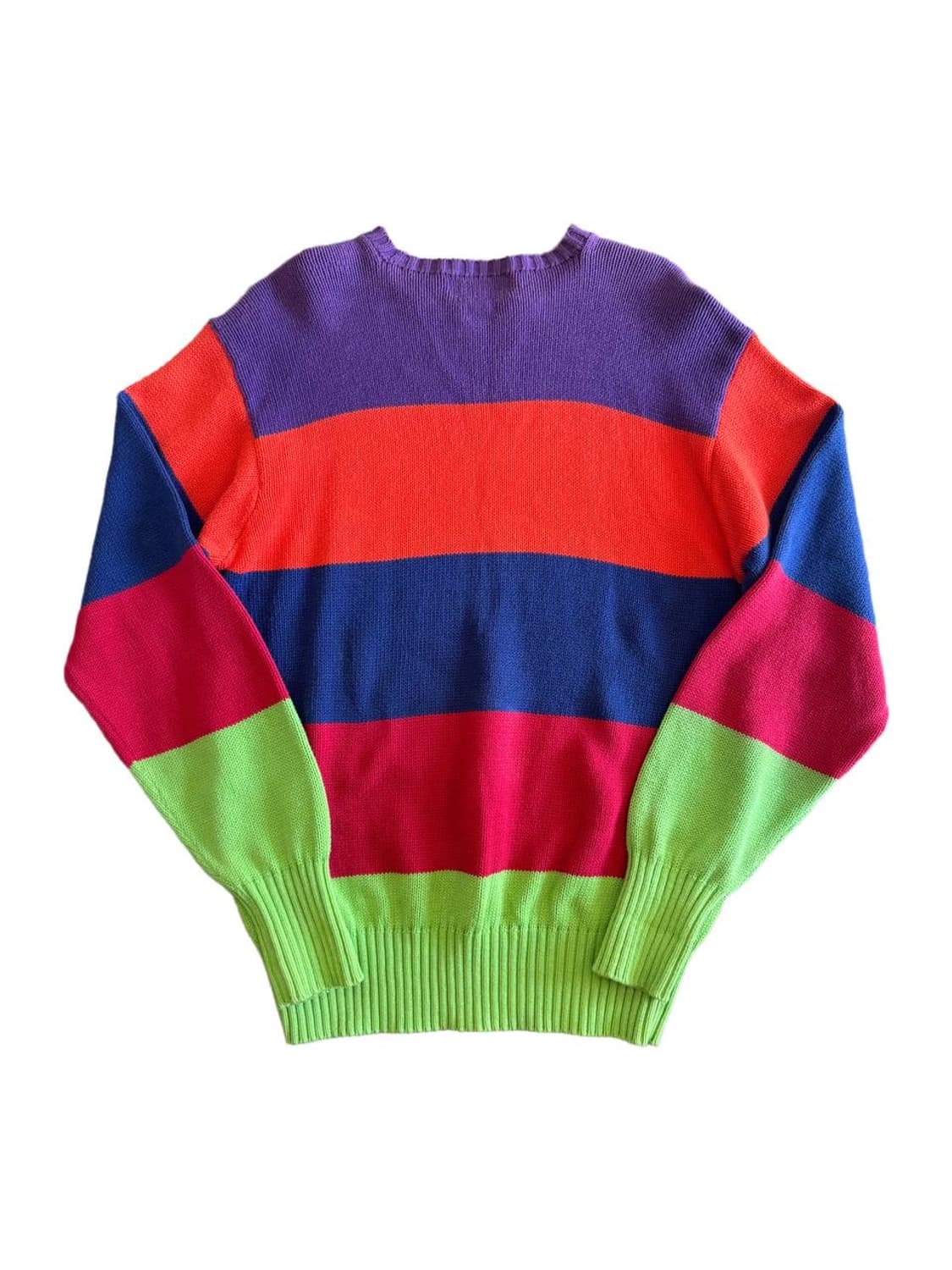 90s PRL striped cotton sweater 상품이미지2