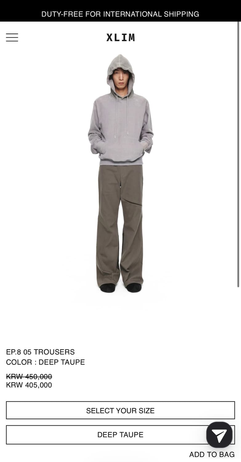 엑슬림 ep8 05 트라우져 M 상품이미지1