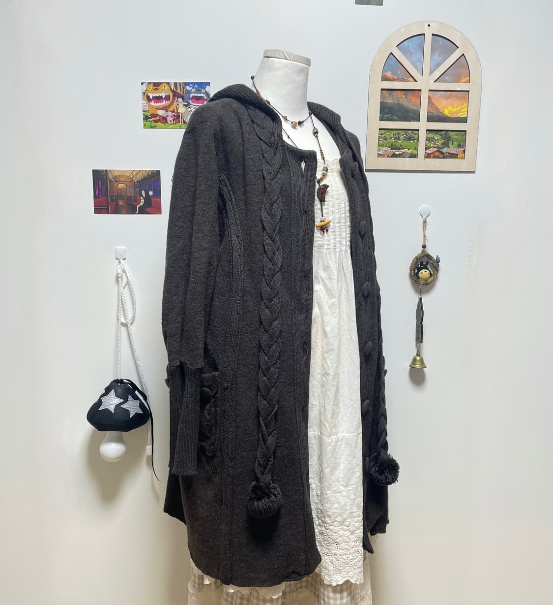 브라운 롱 가디건 #모리걸 #브라운 #가디건 #롱가디건 상품이미지1