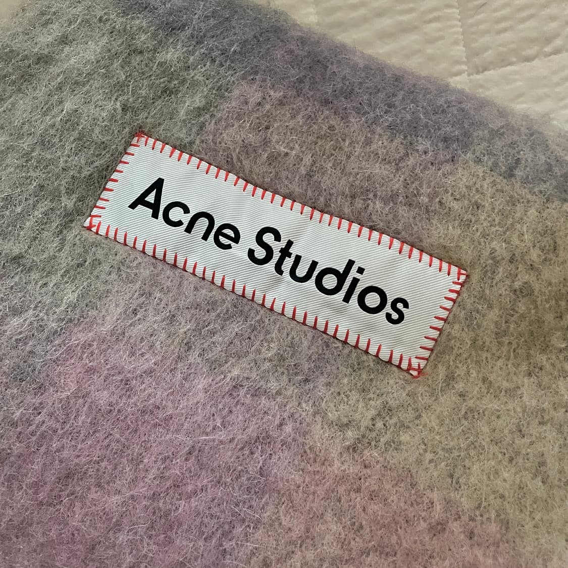 정품 아크네스튜디오 머플러 핑크체크 상품이미지2