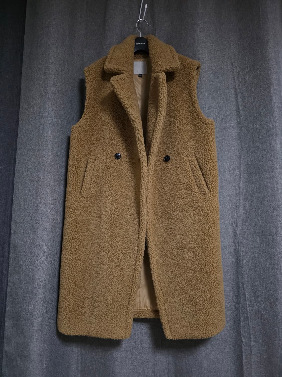 셀렙샵 양모 블렌디드 테디베어 롱베스트 상품이미지5