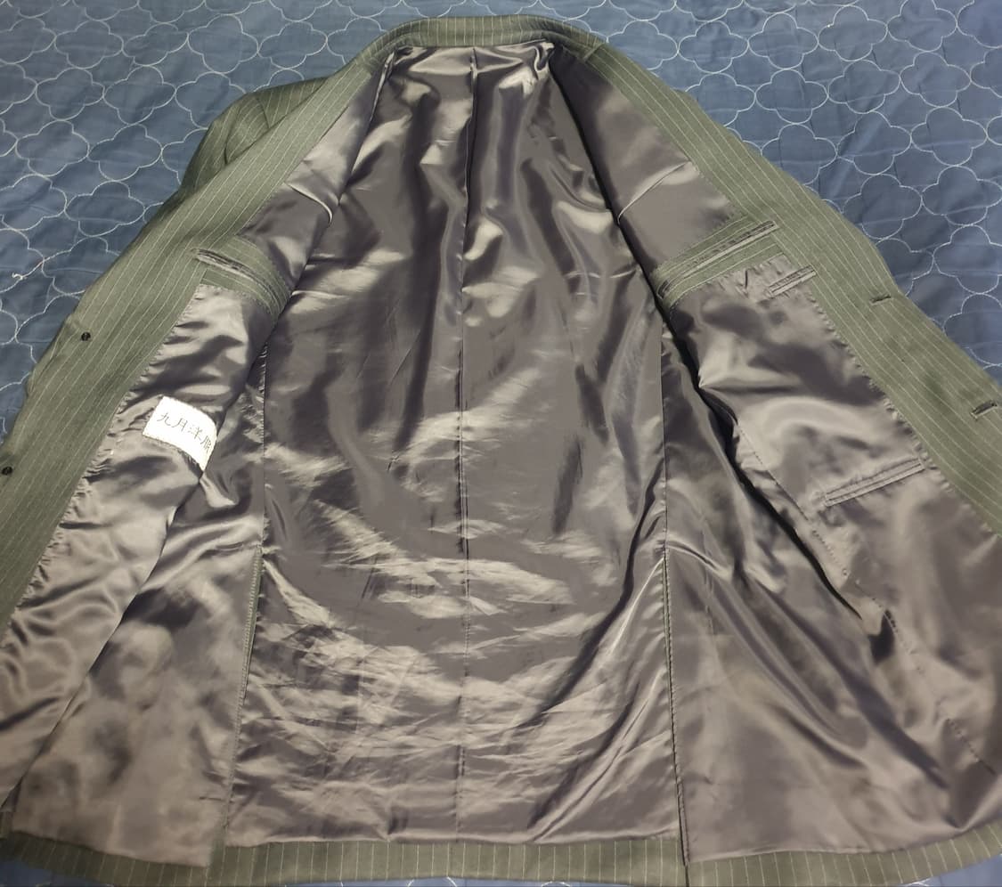 (맞춤정장) 구월양복 실크블렌드 스트라이프 클래식 수트+베스트 셋업 상품이미지4