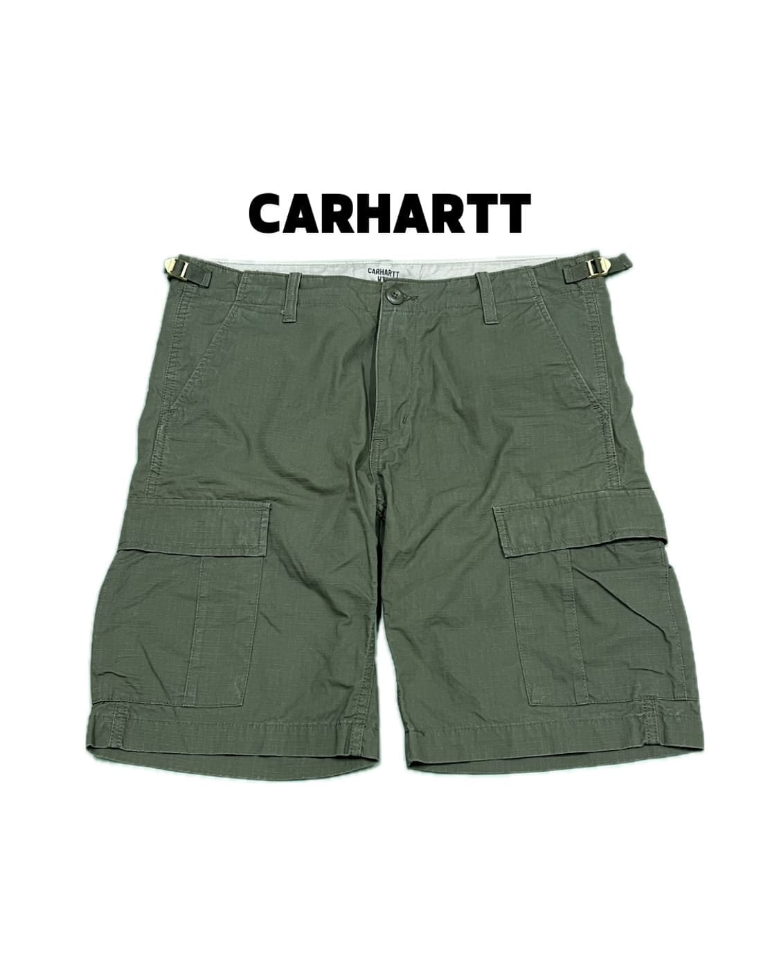 (32) 칼하트 WIP 카고 숏츠 반바지 올리브 상품이미지1