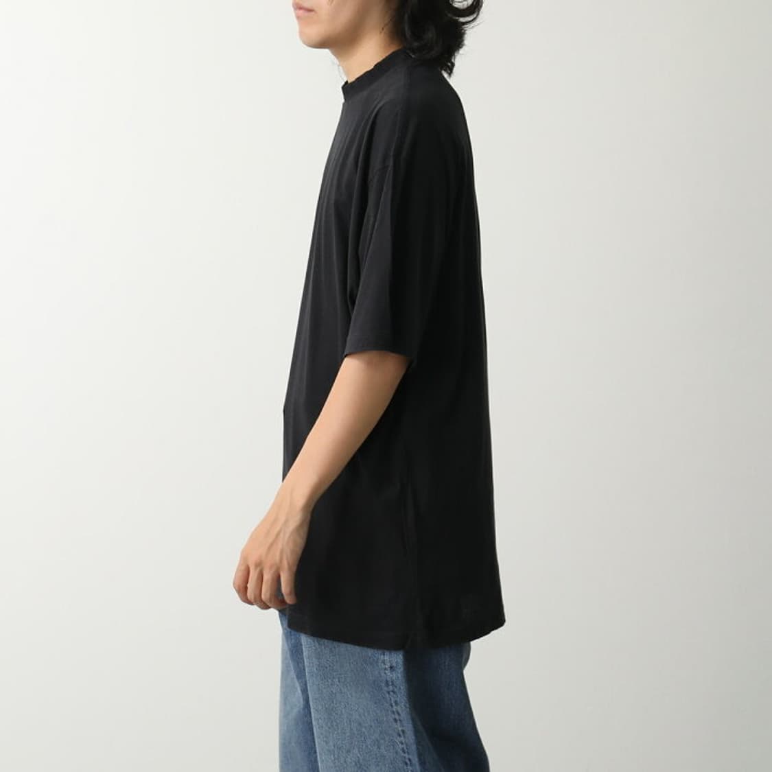 발렌시아가 미디엄 핏 디스트레스드 티셔츠 페이디드 블랙 M사이즈 상품이미지6