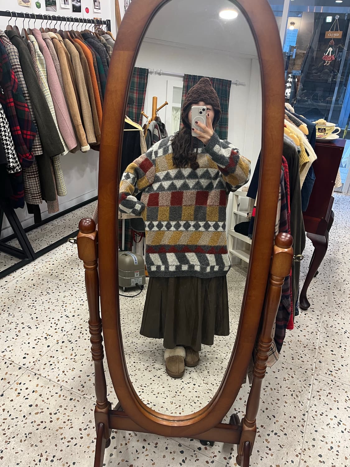 패턴 니트 스웨터 상품이미지4