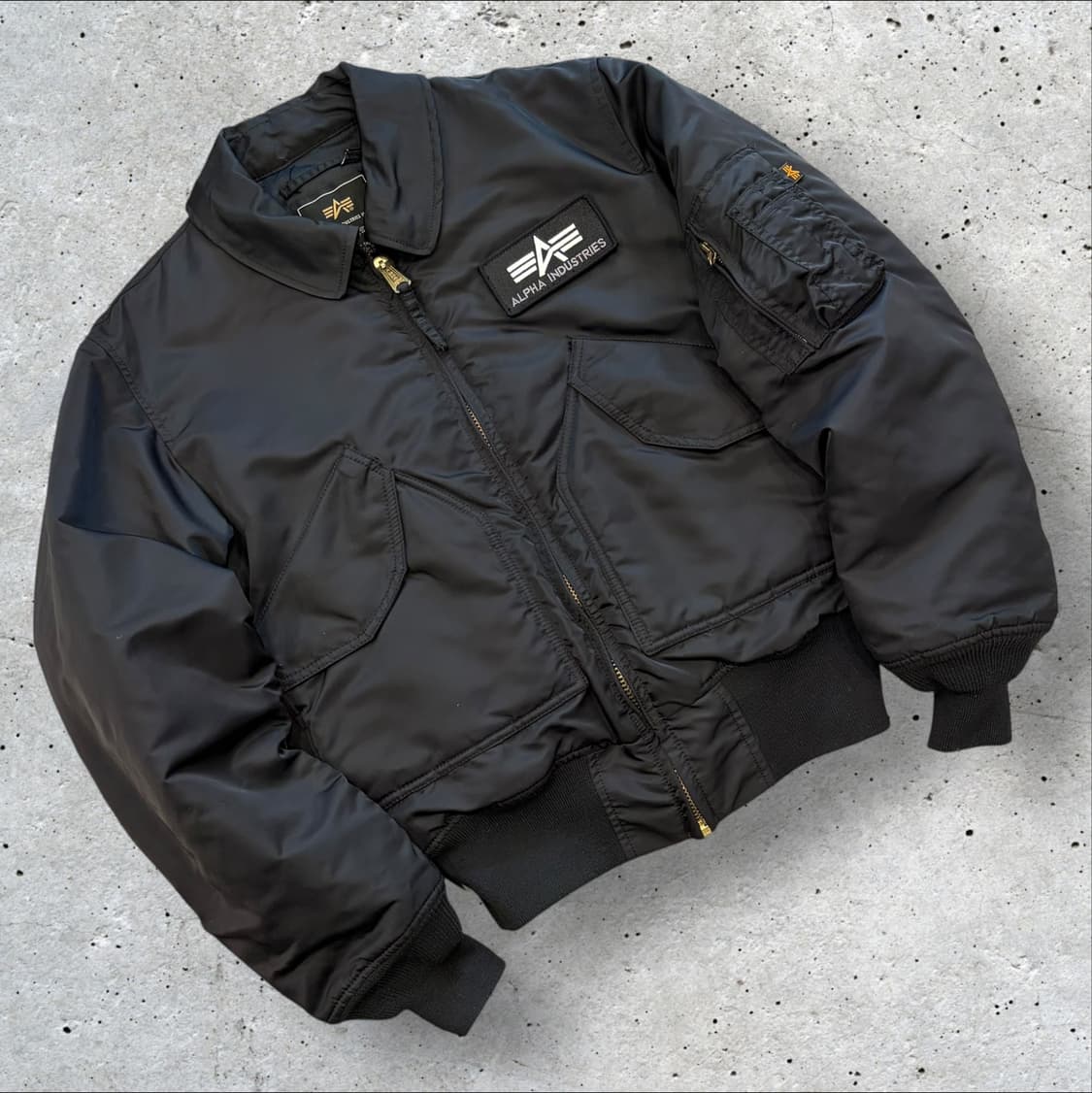 [S] 알파인더스트리 CWU-45 블랙 봄버 자켓 C578 상품이미지1