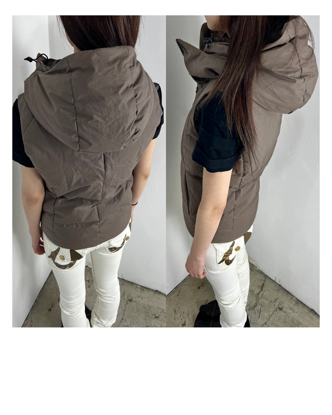 Attachment Typewriter Highneck Down Vest 상품이미지3