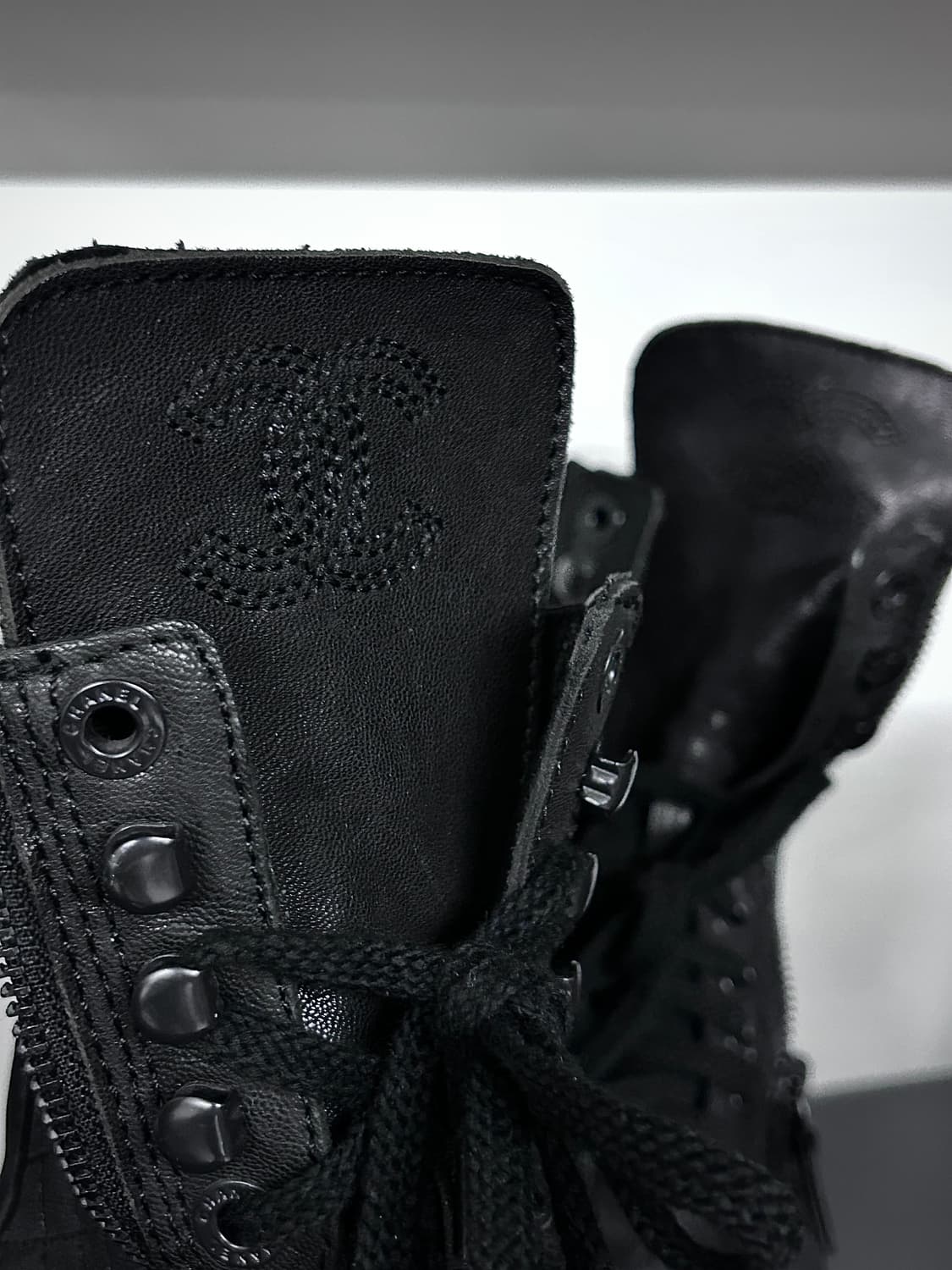 샤넬 2014 칼 라거펠트 퀼팅 컴뱃부츠 상품이미지3