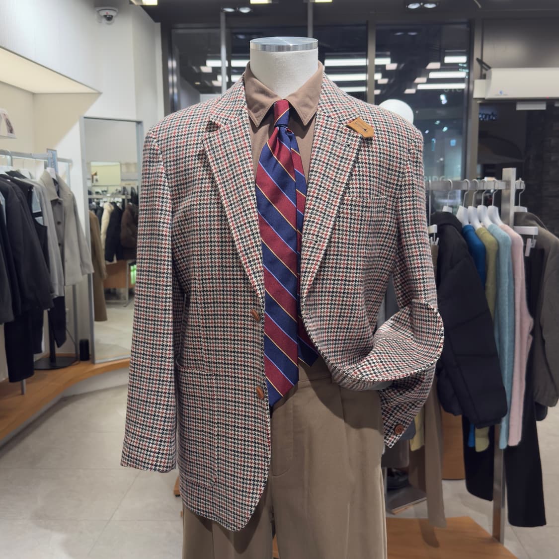 일본 테일러드 RAIKA STYLE 울 건클럽 하운드투스 체크 자켓 상품이미지2