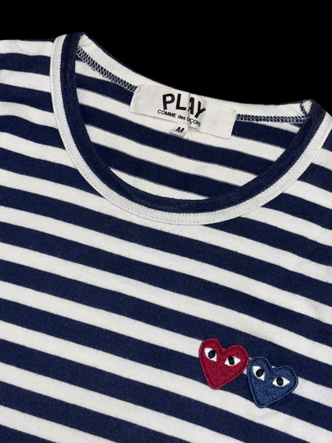 꼼데가르송 플레이 더블 하트 네이비 롱슬리브 상품이미지5