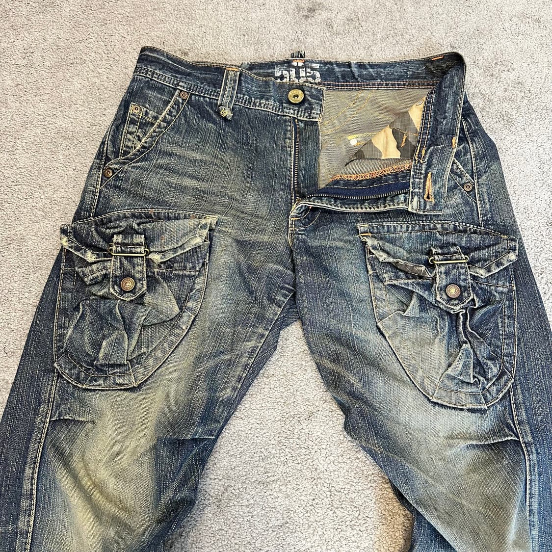 에드윈505 멀티 카고 포켓 부츠컷 데님 팬츠(32) 상품이미지2