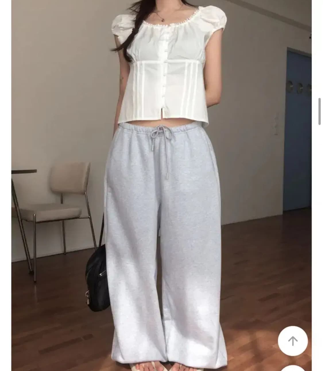 히프나틱 리트블 밴딩 와이드조거팬츠 상품이미지2