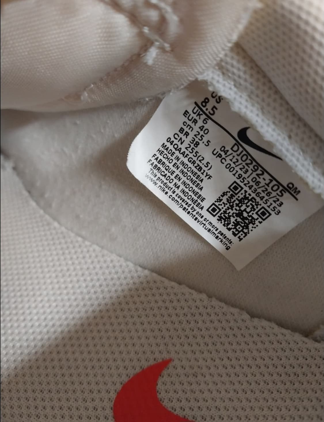 여성 나이키 블레이저 로우 플랫폼 세일 화이트 운동화 (255) 상품이미지9