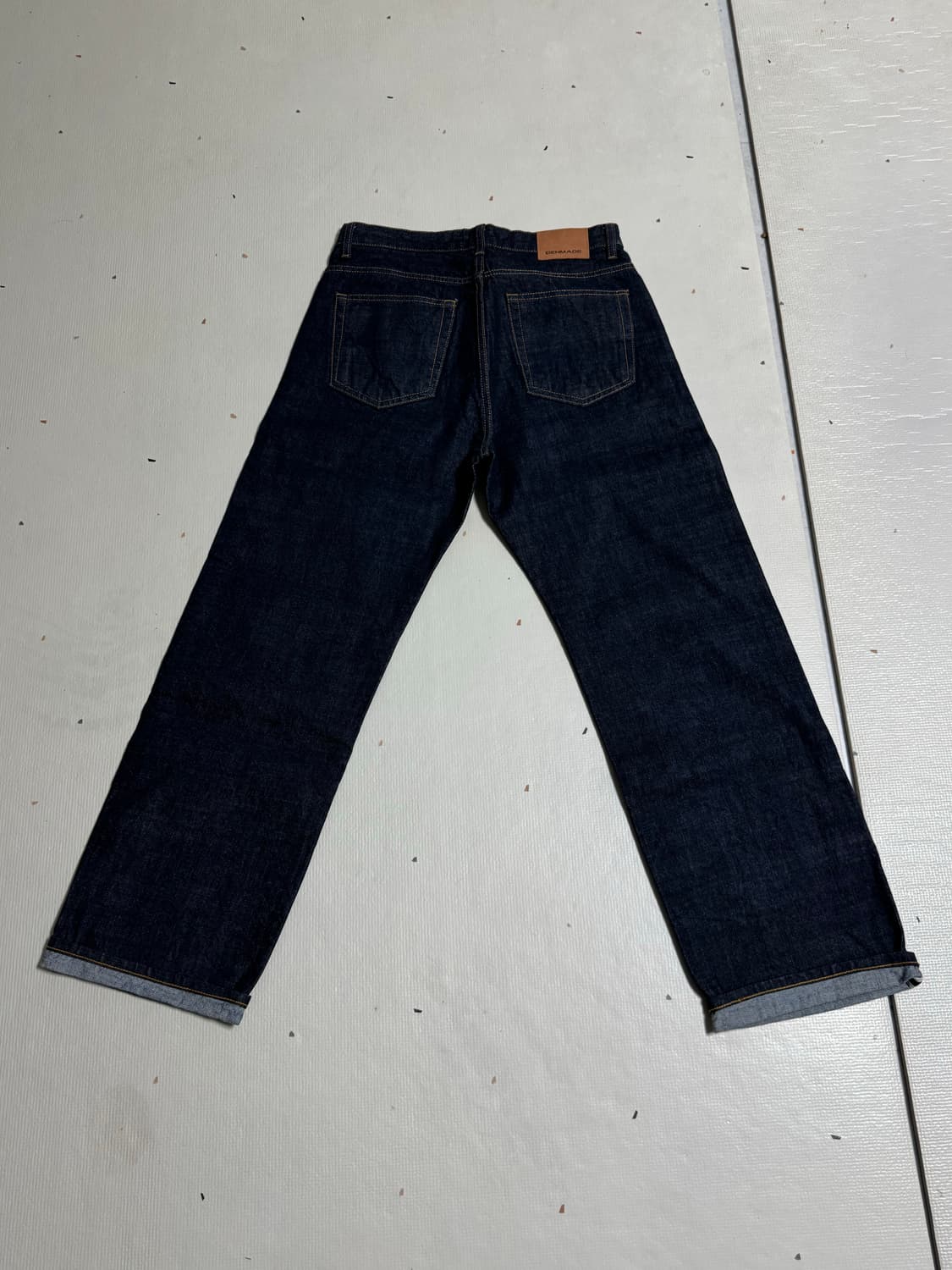 [M] 덴메이드 와이드핏 셀비지 데님팬츠 딥 인디고 상품이미지3