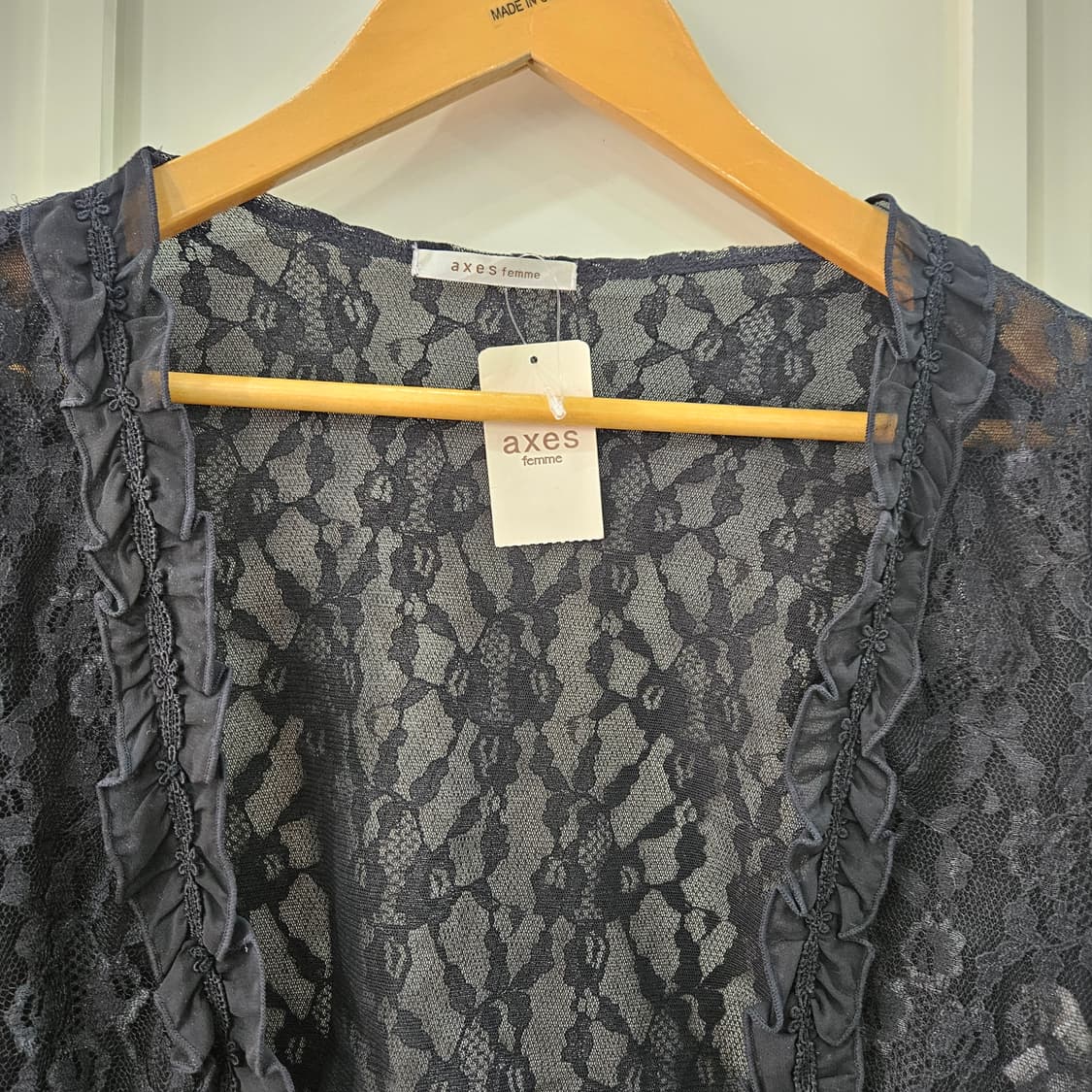 액시스팜  블랙 레이스 볼레로 상품이미지3