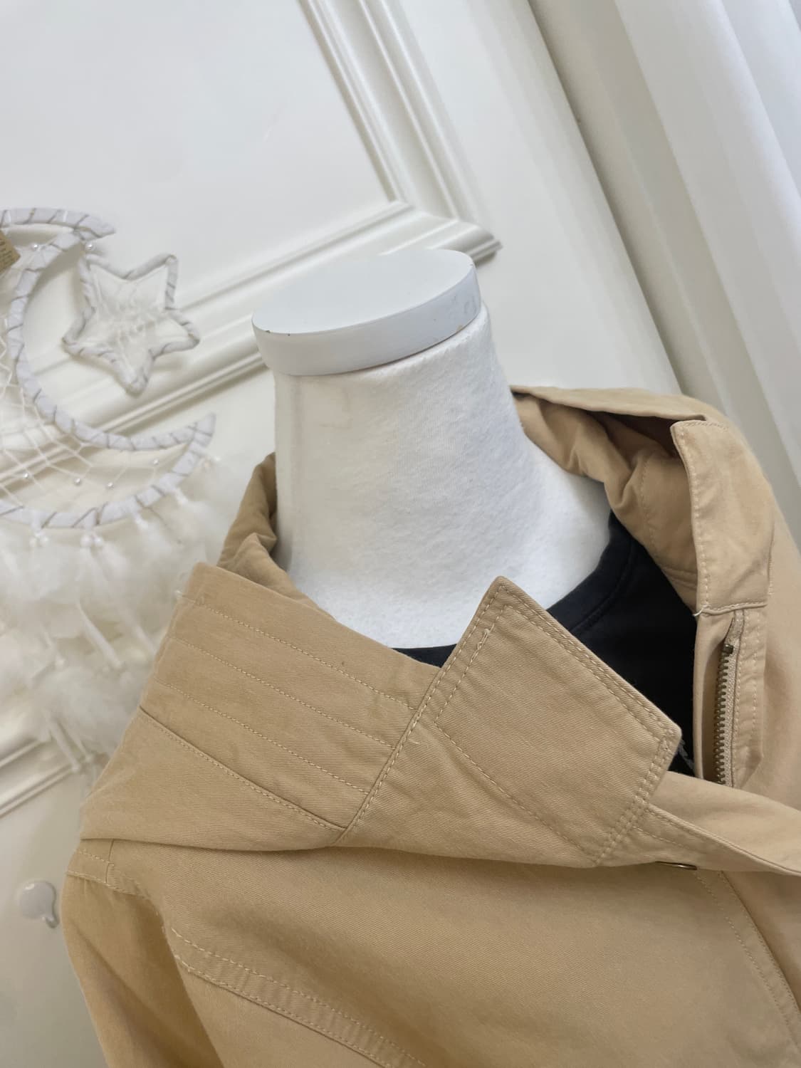 beige cotton back bow jacket(size-F) 상품이미지9