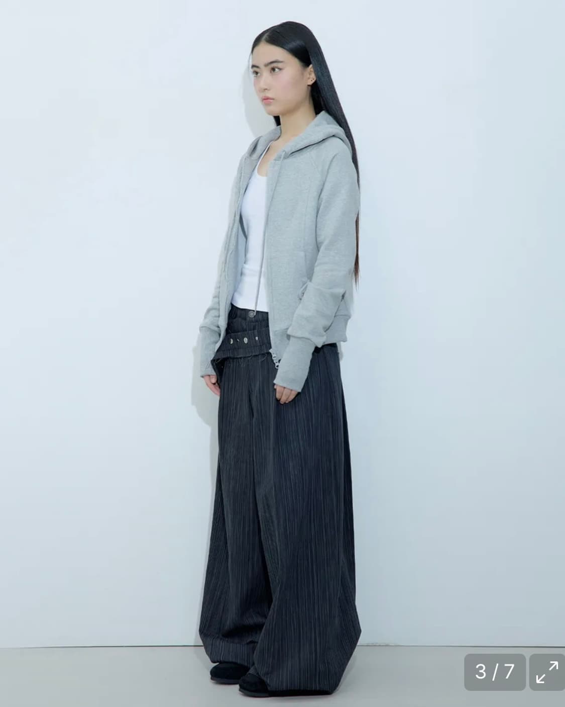 러프넥 스트럭처 팬츠 스트라이프 상품이미지2