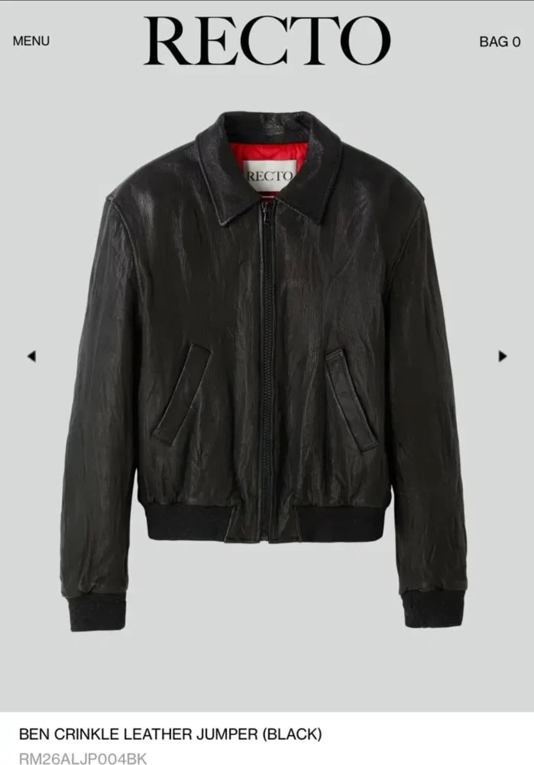 렉토 크링클레더 26ss미디움 상품이미지1